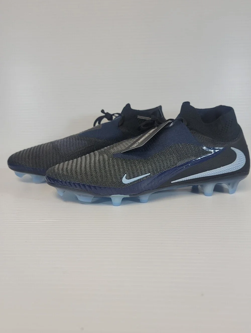 NEW Sz 12 Nike Phantom 6 High Elite Shadow Pack FG Cleats Black Blue HJ2147-003